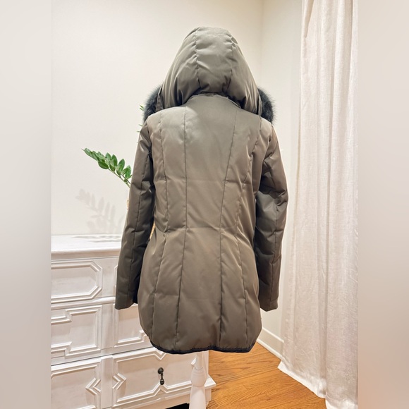 Dawn Levy Luka Fitted Parka with Velvet & Fur Trim XS - Picture 5 of 9